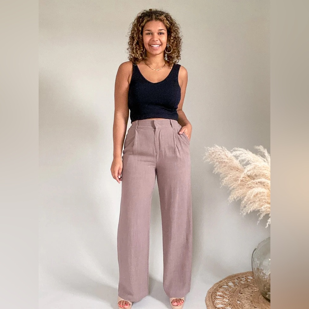 Elegant Taupe Women's Pants